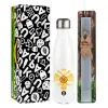 Easter candle, metallic white thermos bottle (500ml) & aromatic flat candle (30cm) (GRAY)