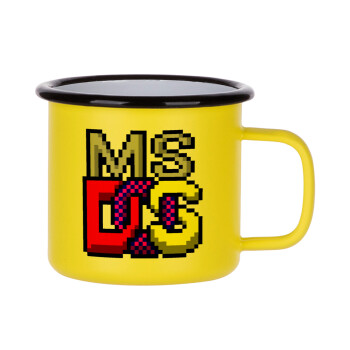 MsDos, Κούπα Μεταλλική εμαγιέ ΜΑΤ Κίτρινη 360ml