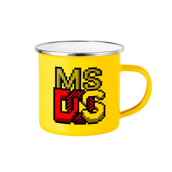 MsDos, Κούπα Μεταλλική εμαγιέ Κίτρινη 360ml