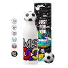 Soccer Metal mug thermos, double wall, 550ml