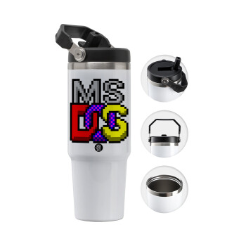 MsDos, 30oz stainless Steel Tumbler with Handle