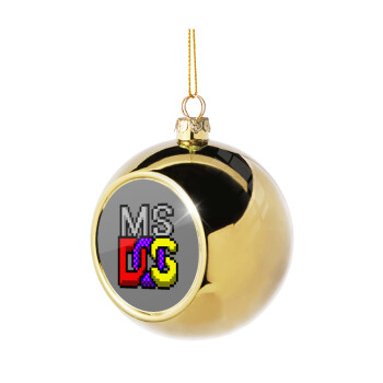 MsDos, Χριστουγεννιάτικη μπάλα δένδρου Χρυσή 8cm