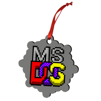 MsDos, Στολίδι Χριστουγεννιάτικο στολίδι snowflake ξύλινο 7.5cm
