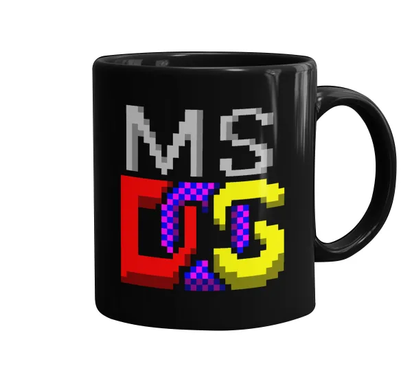 MsDos — Κούπα Μαύρη, κεραμική, 330ml