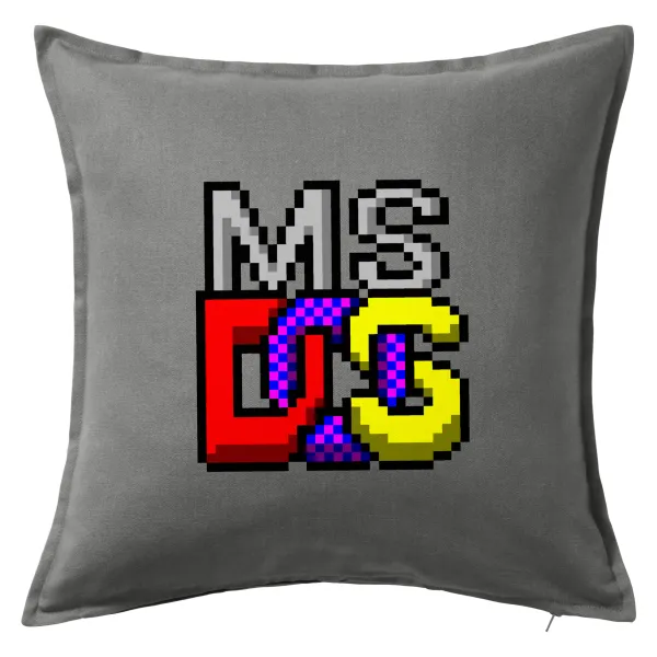 MsDos — Μαξιλάρι καναπέ Γκρι 100% βαμβάκι, περιέχεται το γέμισμα (50x50cm)