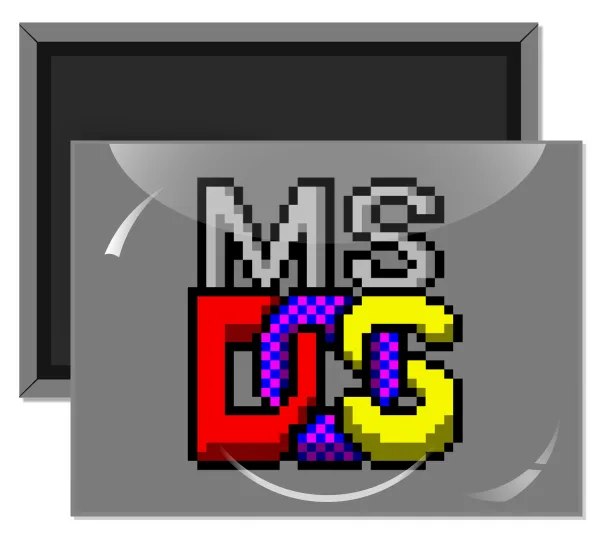 MsDos — Ορθογώνιο (9x6cm)