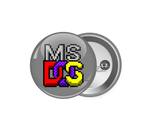 MsDos — Pin badge, 5.9cm