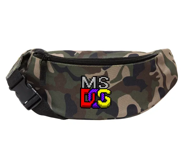 MsDos — Unisex waist bag (banana) in Jungle camouflage color with 2 pockets