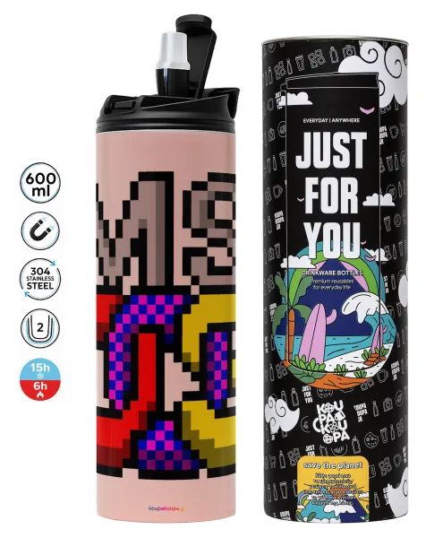 MsDos — Tumbler stainless steel PINK 600ml
