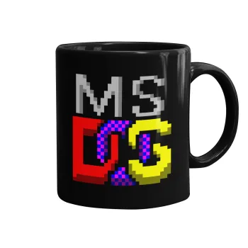 MsDos, Mug black, ceramic, 330ml