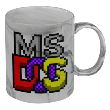 MsDos, Mug ceramic marble style, 330ml