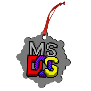 MsDos, Christmas ornament snowflake wooden 7.5cm