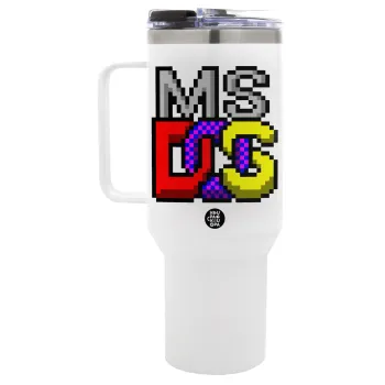 MsDos, Mega Tumbler με καπάκι, διπλού τοιχώματος (θερμό) 1,2L