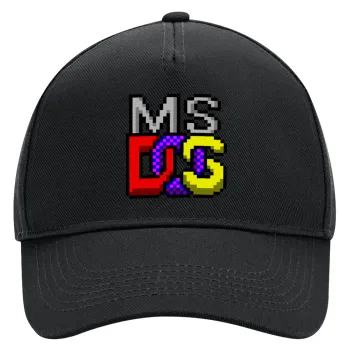 MsDos, Καπέλο Ενηλίκων Ultimate ΜΑΥΡΟ, (100% ΒΑΜΒΑΚΕΡΟ DRILL, ΕΝΗΛΙΚΩΝ, UNISEX, ONE SIZE)
