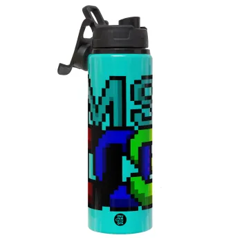 MsDos, Μεταλλικό παγούρι νερού με καπάκι ασφαλείας, αλουμινίου 850ml