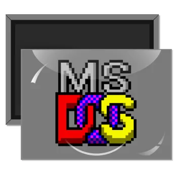 MsDos, Ορθογώνιο μαγνητάκι ψυγείου διάστασης 9x6cm