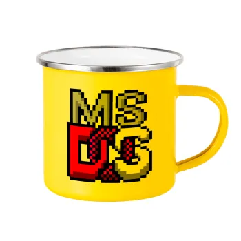 MsDos, Yellow Enamel Metallic Cup 360ml