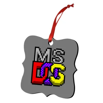 MsDos, Christmas ornament polygon wooden 7.5cm