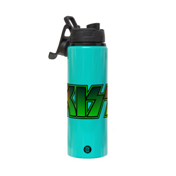 KISS, Μεταλλικό παγούρι νερού με καπάκι ασφαλείας, αλουμινίου 850ml