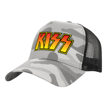 KISS, Καπέλο Ενηλίκων Structured Trucker, με Δίχτυ, (παραλλαγή) Army Camo (100% ΒΑΜΒΑΚΕΡΟ, ΕΝΗΛΙΚΩΝ, UNISEX, ONE SIZE)