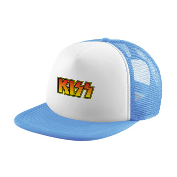 KISS, Καπέλο παιδικό Soft Trucker με Δίχτυ Γαλάζιο/Λευκό
