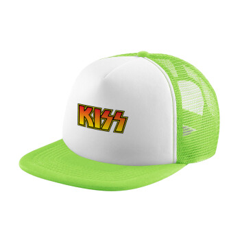 KISS, Καπέλο παιδικό Soft Trucker με Δίχτυ Πράσινο/Λευκό