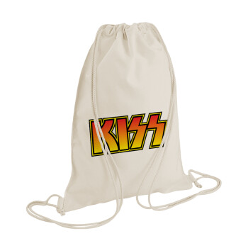 KISS, Τσάντα πλάτης πουγκί GYMBAG natural (28x40cm)