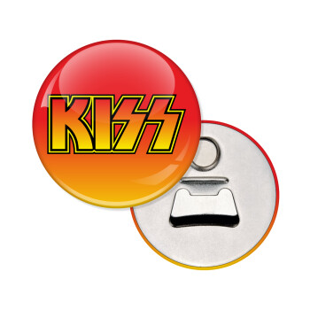 KISS, Μαγνητάκι και ανοιχτήρι μπύρας στρογγυλό διάστασης 5,9cm
