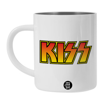 KISS, BIG Mug Stainless steel double wall (450ml, White)