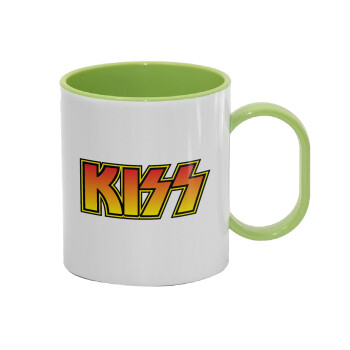 KISS, Κούπα (πλαστική) (BPA-FREE) Polymer Πράσινη για παιδιά, 330ml