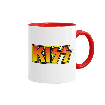 KISS, Mug colored red, ceramic, 330ml