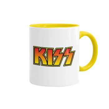 KISS, Mug colored yellow, ceramic, 330ml