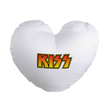 KISS, Μαξιλάρι καναπέ καρδιά 40x40cm περιέχεται το  γέμισμα