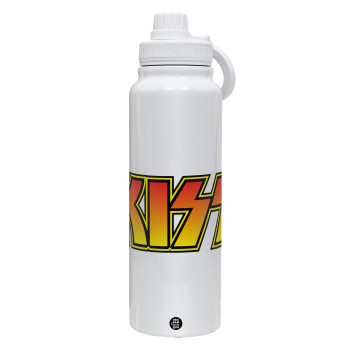 KISS, 1L Stainless Steel Thermal Bottle with Phone Holder & Double Wall Insulation
