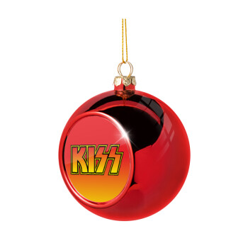 KISS, Χριστουγεννιάτικη μπάλα δένδρου Κόκκινη 8cm