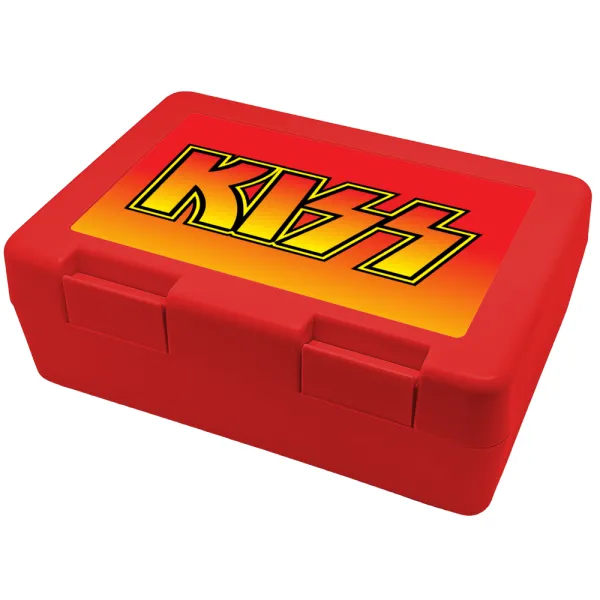 KISS — Παιδικό δοχείο κολατσιού ΚΟΚΚΙΝΟ 185x128x65mm (BPA free πλαστικό)