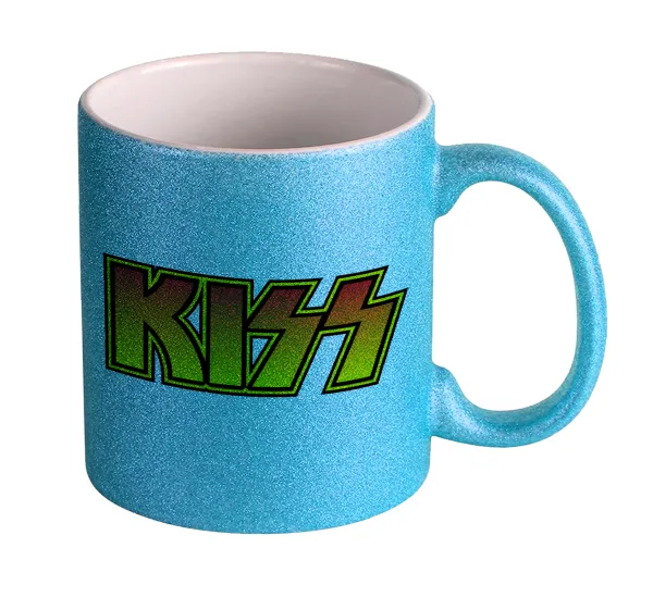 KISS — Κούπα Σιέλ Glitter που γυαλίζει, κεραμική, 330ml