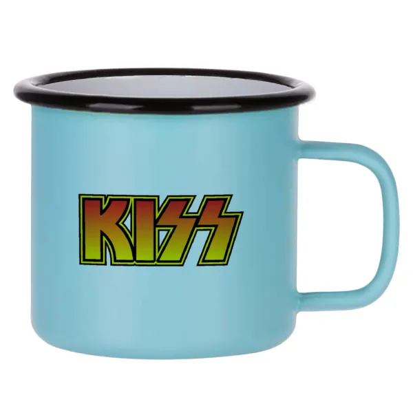 KISS — Κούπα Μεταλλική εμαγιέ ΜΑΤ σιέλ 360ml
