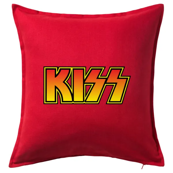KISS — Μαξιλάρι καναπέ Κόκκινο 100% βαμβάκι, περιέχεται το γέμισμα (50x50cm)