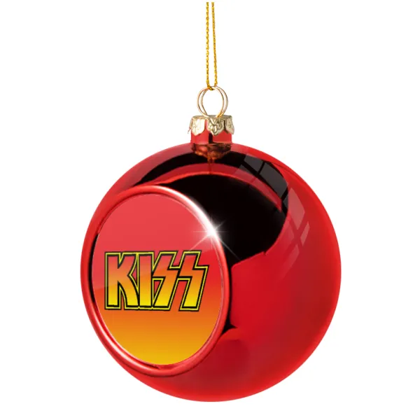 KISS — Χριστουγεννιάτικη μπάλα δένδρου Κόκκινη 8cm