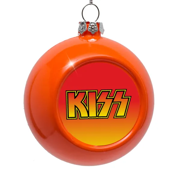 KISS — Στολίδι Χριστουγεννιάτικη μπάλα δένδρου Πορτοκαλί 8cm
