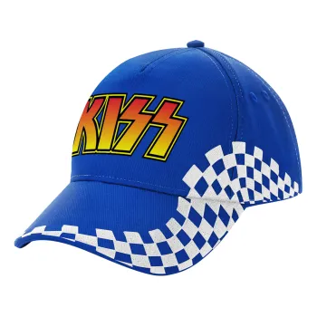 KISS, Καπέλο Ενηλίκων Ultimate ΜΠΛΕ RACING, (100% ΒΑΜΒΑΚΕΡΟ DRILL, ΕΝΗΛΙΚΩΝ, UNISEX, ONE SIZE)