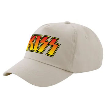 KISS, Μπεζ (SAND) Πεντάφυλλο Καπέλο Ενηλίκων Βαμβακερό (UNISEX, ONE SIZE)