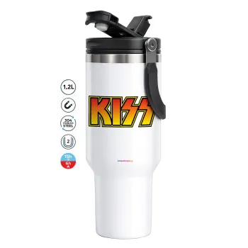 KISS, Mega Stainless steel Tumbler with lid, double wall 1,2L