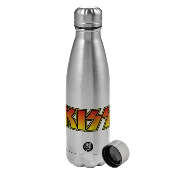 KISS, Metallic water bottle, stainless steel, 750ml