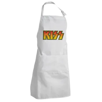 KISS, Adult Chef Apron (with sliders and 2 pockets)