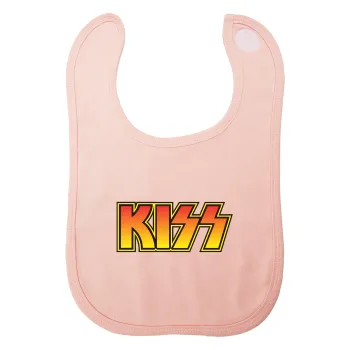 KISS, Σαλιάρα με Σκρατς ΡΟΖ 100% Organic Cotton (0-18 months)