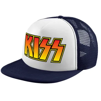 KISS, Καπέλο παιδικό Soft Trucker με Δίχτυ ΜΠΛΕ ΣΚΟΥΡΟ/ΛΕΥΚΟ (POLYESTER, ΠΑΙΔΙΚΟ, ONE SIZE)