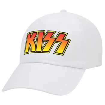 KISS, Καπέλο Ενηλίκων Baseball Λευκό 5-φύλλο (POLYESTER, ΕΝΗΛΙΚΩΝ, UNISEX, ONE SIZE)
