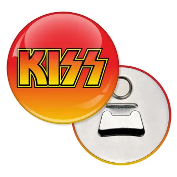 KISS, Μαγνητάκι και ανοιχτήρι μπύρας στρογγυλό διάστασης 5,9cm